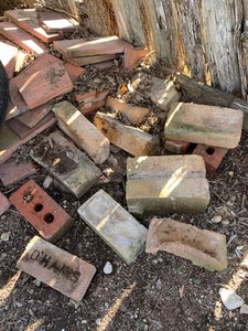lot 132 image: Old bricks, tile pieces